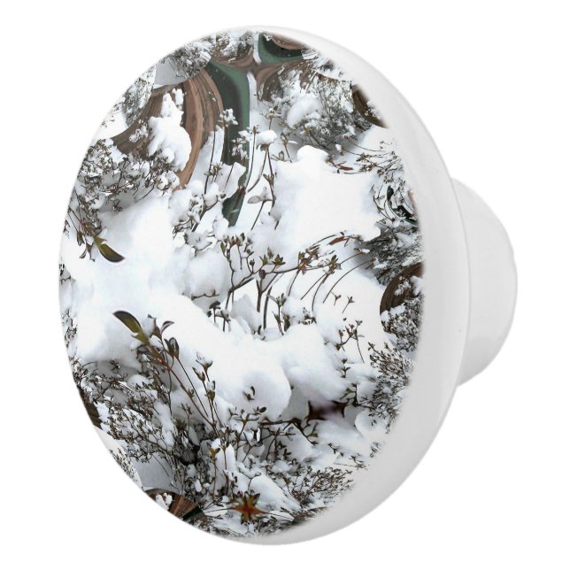 Pomo De Cerámica Resumen de nieve (Derecha)
