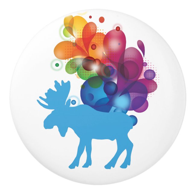 Pomo De Cerámica Resumen del momo cerámico de alce (Anverso)