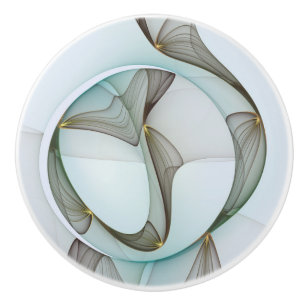 Pomo De Cerámica Resumen Elegancia dorada turquesa moderna