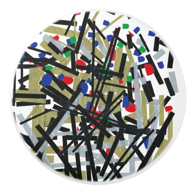 Pomo De Cerámica Resumen en cinta y letras 1 (Anverso)