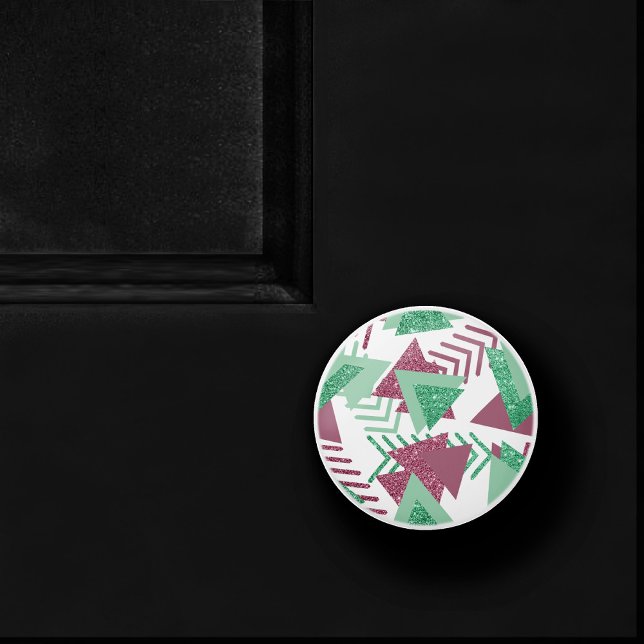 Pomo De Cerámica Resumen fresco de los años 80 | Patrón de formas r (Subido por el creador)