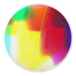 Pomo De Cerámica Resumen Popart Primario Arcoiris Cerámico Tira