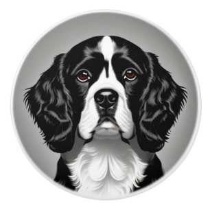 Pomo De Cerámica Retrato de Cocker Spaniel