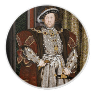 Pomo De Cerámica Retrato de Enrique VIII (Hans Holbein el Joven)