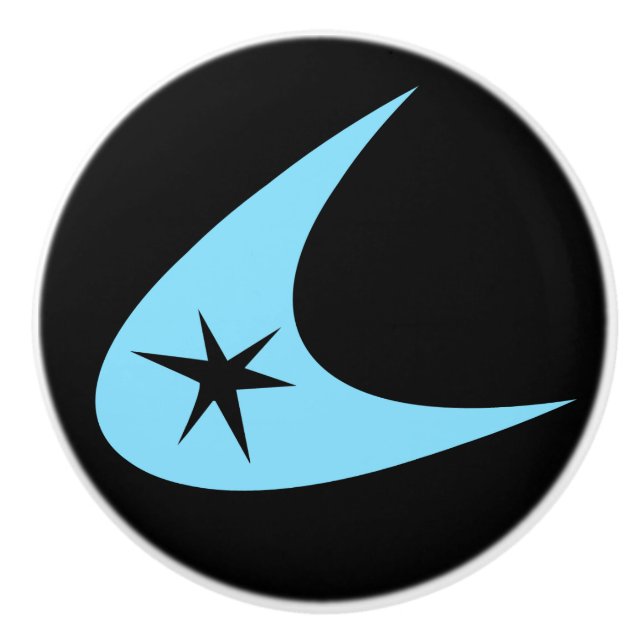 Pomo De Cerámica Retro Boomerang (Anverso)