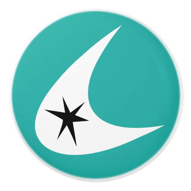 Pomo De Cerámica Retro Boomerang (Anverso)