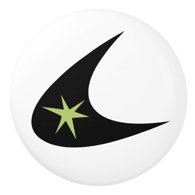 Pomo De Cerámica Retro Boomerang (Anverso)