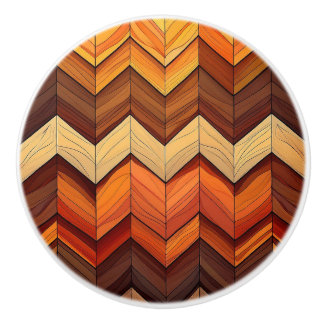 Pomo De Cerámica Retro Chevron