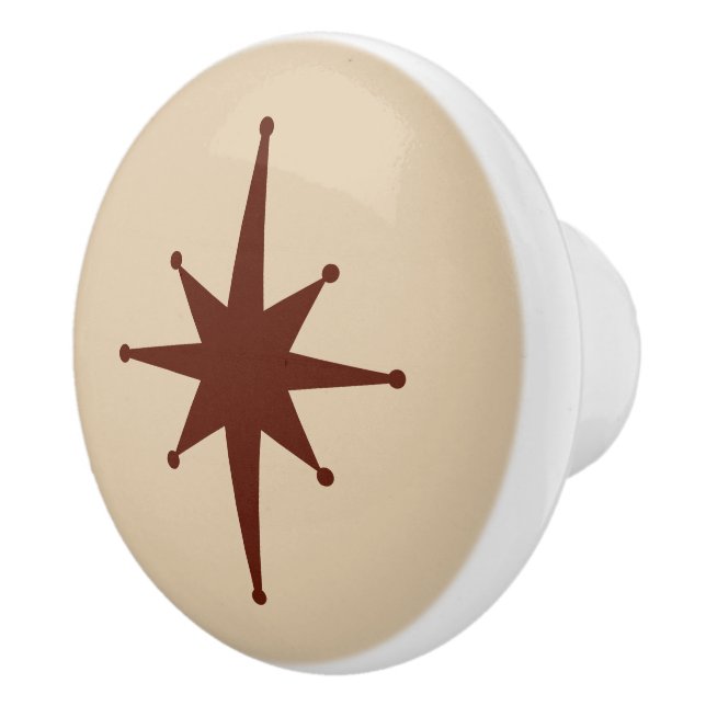 Pomo De Cerámica Retro de estreno atómico moderno de mediados del s (Derecha)