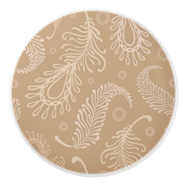 Pomo De Cerámica Retro-feater-pálido-modelo (Anverso)