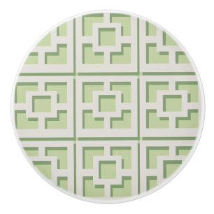 Pomo De Cerámica Retro Green Trellis Ceramic Pull