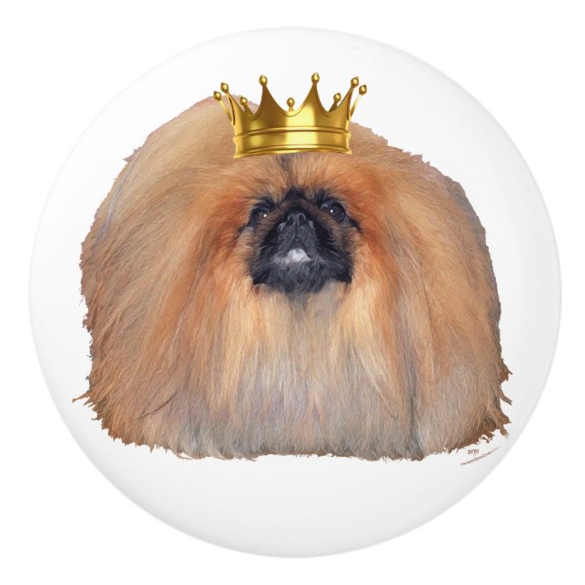 Pomo De Cerámica Rey Pekingés (Anverso)