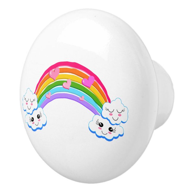 Pomo De Cerámica Rob de nubes arcoiris (Derecha)