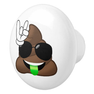 Pomo De Cerámica Roca en impulso de la emoji