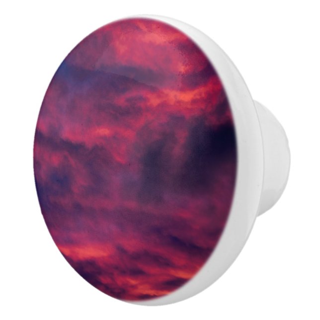 Pomo De Cerámica rojo de agosto (Derecha)