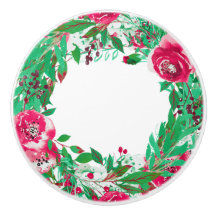 Rojo Verde Flor Floral Navidad Invierno