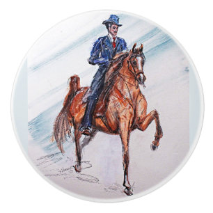 Pomo De Cerámica Ron Hevener Arabian Park Horse
