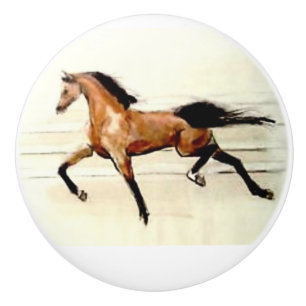 Pomo De Cerámica Ron Hevener caballo árabe Nahgwa