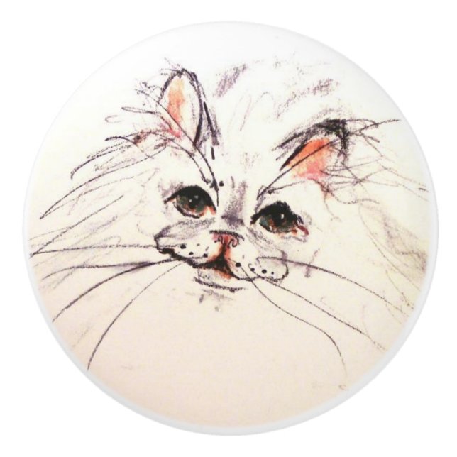 Pomo De Cerámica Ron Hevener Cat (Anverso)