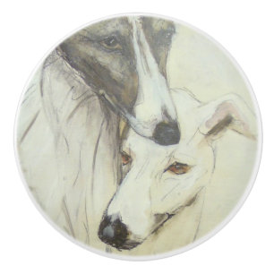 Pomo De Cerámica Ron Hevener Greyhound
