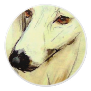 Pomo De Cerámica Ron Hevener Greyhound Dog