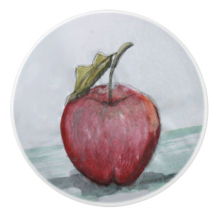 Pomo De Cerámica Ron Hevener Una Apple Al Día