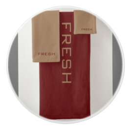 Pomo De Cerámica Ronda beige marrón FRESCA