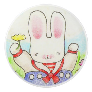 Pomo De Cerámica Ropa de cajón de Sailor Bunny