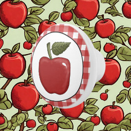 Pomo De Cerámica Ropa de cerámica de cocina de Apple Country