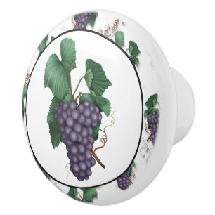 Pomo De Cerámica Ropa de cerámica de frutas de uvas de campo