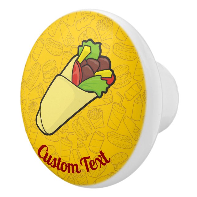 Pomo De Cerámica Ropa de cerámica para el emparedado de tortilla (Derecha)