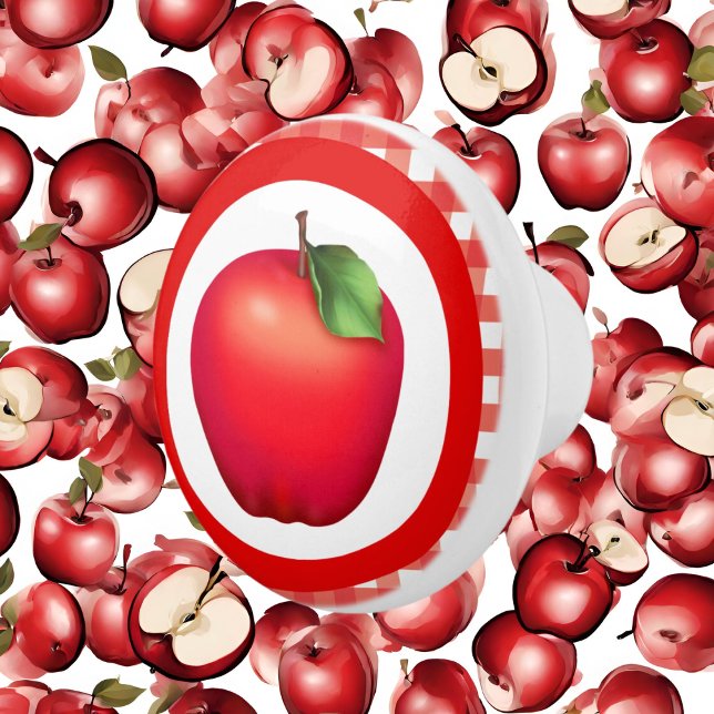 Pomo De Cerámica Ropa de cocina de manzana de campo (Subido por el creador)