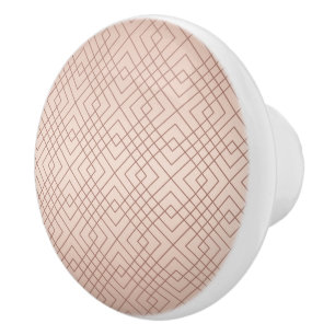Pomo De Cerámica Rosa de patrón de lujo Gold