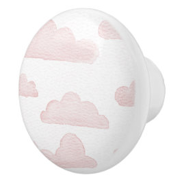 Pomo De Cerámica Rosa Dreamtime Watercolor Clouds Ceramic Pull
