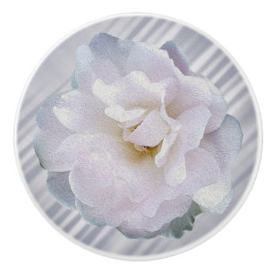 Pomo De Cerámica Rosa gris rosado