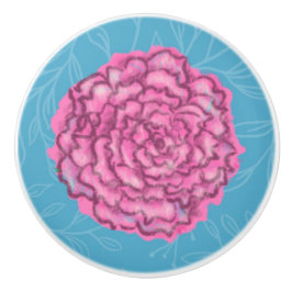 Pomo De Cerámica Rosa Rosa Bonita