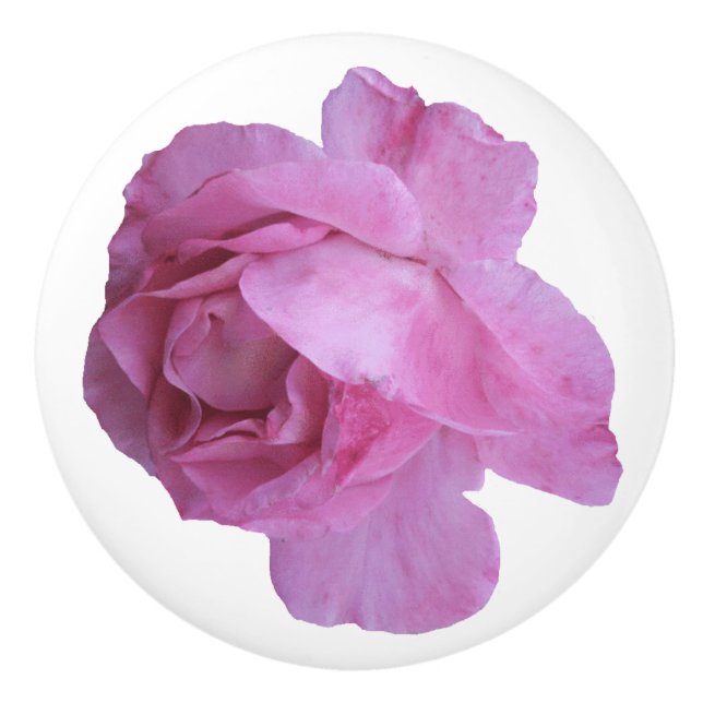 Pomo De Cerámica rosa rosado bello cerámica floral arte fino (Anverso)