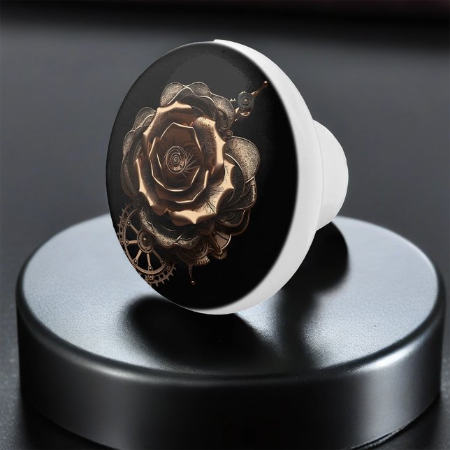 Pomo De Cerámica Rosa Steampunk (Subido por el creador)
