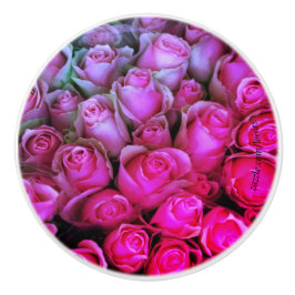 Pomo De Cerámica Rosas