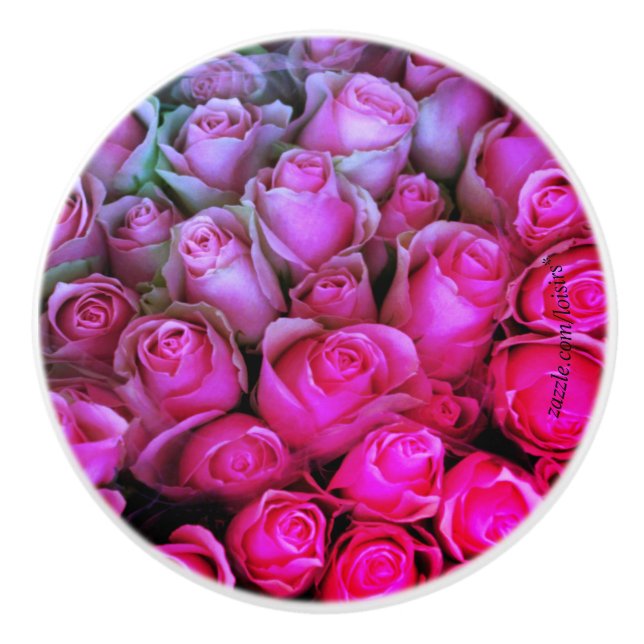 Pomo De Cerámica Rosas (Anverso)