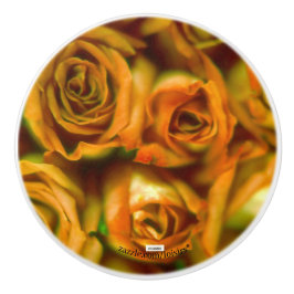 Pomo De Cerámica Rosas