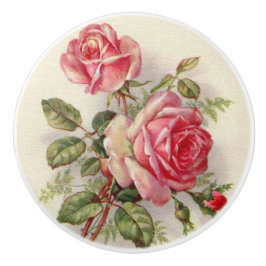Pomo De Cerámica rosas florales vintage decoración del hogar Knob c
