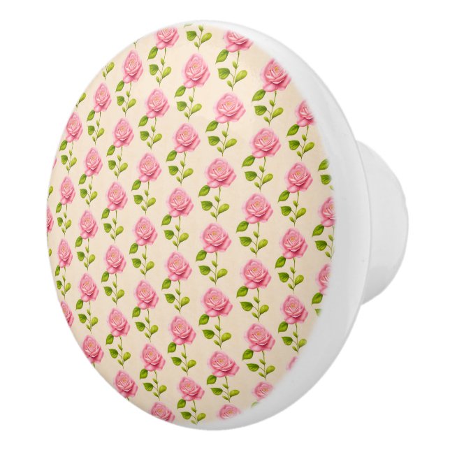 Pomo De Cerámica Rosen Muster rosa pink (Derecha)