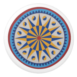 Pomo De Cerámica Rótulo hex holandés Estrella Pennsylvania de doce 