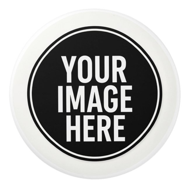 Pomo De Cerámica Round Photo Upload Cabinet Knob Pull (Anverso)