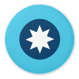 Pomo De Cerámica Roundel de la bandera del estado de Minnesota