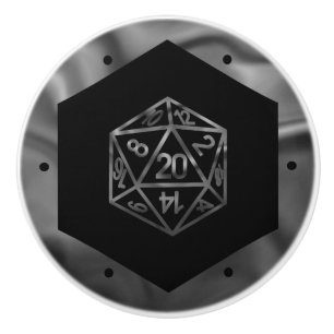Pomo De Cerámica RPG Dice Retro Old School Tabletop Roleplayer