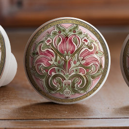 Pomo De Cerámica Rubefacción Tulipán Elegancia Tiras de cerámica Ti