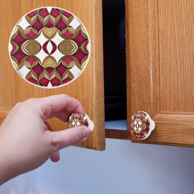 Pomo De Cerámica Ruby Gold y White (Subido por el creador)