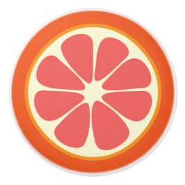Pomo De Cerámica Ruby Red Grapefruit Juicy Sweet Citrus Fruit Slice